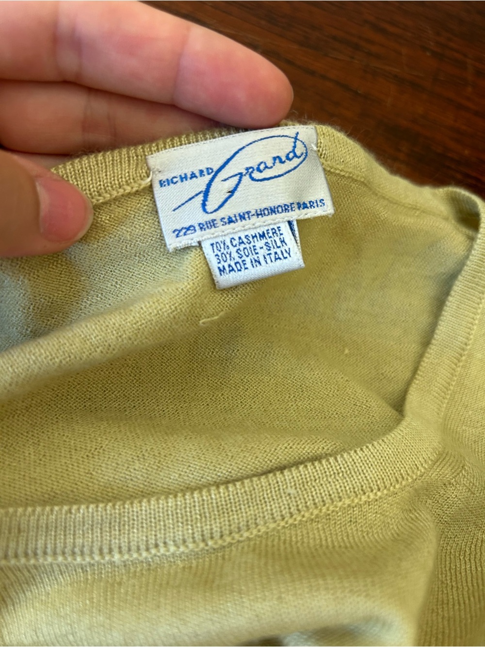Richard Grand Paris 70% Cashmere 30% Silk Sweater — Made in Italy — Lightly Worn